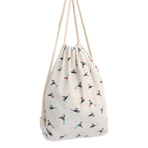 Women Backpack Printing Sparrow Cat Backpack for girls Drawstring Beam Port Backpack Shopping Bag Travel Bag ILML