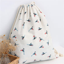 Women Backpack Printing Sparrow Cat Backpack for girls Drawstring Beam Port Backpack Shopping Bag Travel Bag ILML