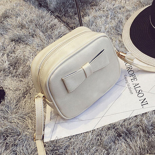 Women Bag Leather Bowknot women messenger bags Hbag crossbody Shoulder Bag Coin clutch Women's hbags Lady's bolso ILML