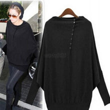 Women Batwing Sleeve Oversized Knit Sweater Loose Jumper Pullover Tops Y8 ILML