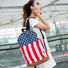 Women backpack Canvas Striped UK British Flag Printing for girls Satchel Students school backpack ILML