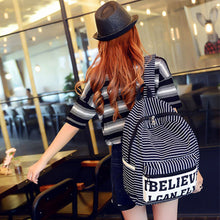 Women backpack Canvas Students school backpacks For Girl Mochila Mujeres Travel bag Striped Printing Backpack Satchel ILML