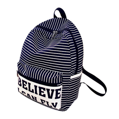 Women backpack Canvas Students school backpacks For Girl Mochila Mujeres Travel bag Striped Printing Backpack Satchel ILML