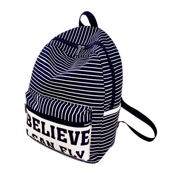 Women backpack Canvas Students school backpacks For Girl Mochila Mujeres Travel bag Striped Printing Backpack Satchel ILML