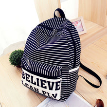 Women backpack Canvas Students school backpacks For Girl Mochila Mujeres Travel bag Striped Printing Backpack Satchel ILML