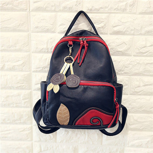 Women backpack Embroidered leather Students school backpacks For Girl Mochila Mujeres Travel bag Backpack Satchel Bags ILML