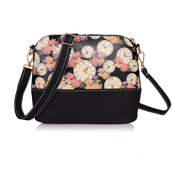 Women bag Floral leather Retro Shoulder messenger bags hbags women famousleather hbag designer ILML