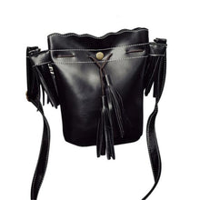 Women bag Leather Tassel Messenger Hbag Cross Body Bucket Shoulder Bag ladies bolsa feminina pouch bag for shopping ILML