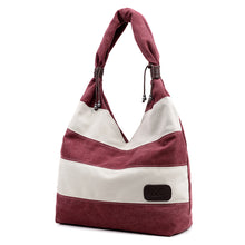 luxury hbags Women Stripe Canvas Large Capacity Shoulder Bags Large Tote Ladies Daily Use Hbag Tote ILML