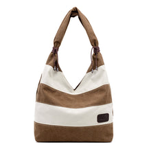 luxury hbags Women Stripe Canvas Large Capacity Shoulder Bags Large Tote Ladies Daily Use Hbag Tote ILML