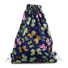 women backpack Canvas Printing Butterfly Backpack for girls Drawstring Bag  ILML