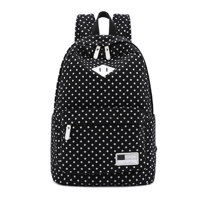 women backpack Polka Dot Canvas Printing Backpack for girls school backpacks Mochila Mujeres Backpacks Travel Rucksacks ILML