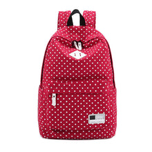 women backpack Polka Dot Canvas Printing Backpack for girls school backpacks Mochila Mujeres Backpacks Travel Rucksacks ILML