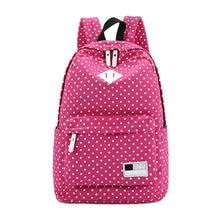 women backpack Polka Dot Canvas Printing Backpack for girls school backpacks Mochila Mujeres Backpacks Travel Rucksacks ILML