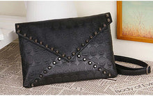Feitong Women Skull Rivets Envelope Design Leather Crossbody Hbag Tote Bags Purse  ILML