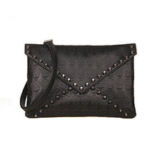 Feitong Women Skull Rivets Envelope Design Leather Crossbody Hbag Tote Bags Purse  ILML
