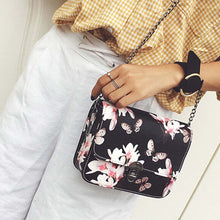 Floral women bag Leather Chain feminina messenger bags hbags famousSingle crossbody Shoulder Lady's bolsos mujer ILML