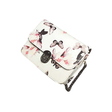 Floral women bag Leather Chain feminina messenger bags hbags famousSingle crossbody Shoulder Lady's bolsos mujer ILML