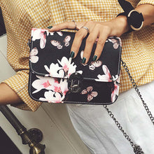 Floral women bag Leather Chain feminina messenger bags hbags famousSingle crossbody Shoulder Lady's bolsos mujer ILML