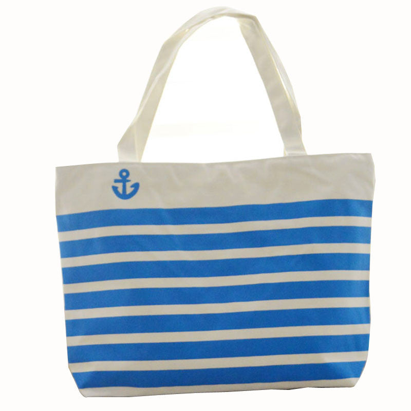 Forward Canvas Comfortable portable Blue Stripe Pattern Shopping Shoulder Bags Women Hbag Beach  ILML