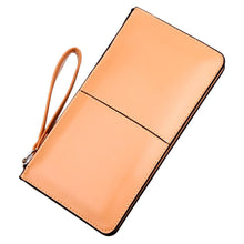 Forward 7 Colors Retro Long Card Holder Purse Leather Stitching Lady Women Wallet Bag  ILML