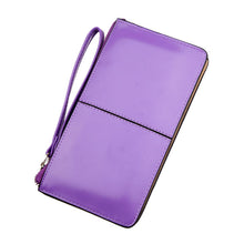 Forward 7 Colors Retro Long Card Holder Purse Leather Stitching Lady Women Wallet Bag  ILML