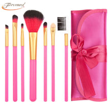 Forward 7Pcs Women Girl Professional Pink Makeup Brush For Powder Eye Shadow Make Up Tools Kit  ILML