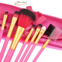 Forward 7Pcs Women Girl Professional Pink Makeup Brush For Powder Eye Shadow Make Up Tools Kit  ILML