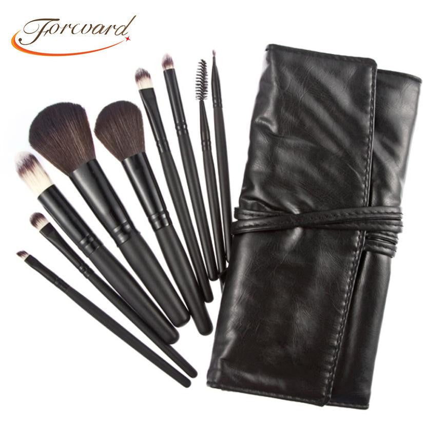 Forward 9 PCS Professional Make up Brushes Foundation Cosmetic Brushes Powder Lipsticks Shadows Make Up Tool Kit ILML