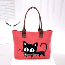 Forward Women Shoulder Bag Canvas Bag Cute Cat Bag Office Lunch Bag  ILML