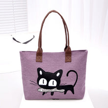 Forward Women Shoulder Bag Canvas Bag Cute Cat Bag Office Lunch Bag  ILML