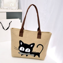 Forward Women Shoulder Bag Canvas Bag Cute Cat Bag Office Lunch Bag  ILML