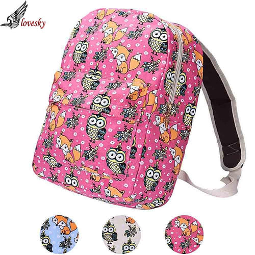 Forward Backpack 3 Colors Casual Canvas Owl Rucksack Backpack School Book Travel Rucksacks  ILML