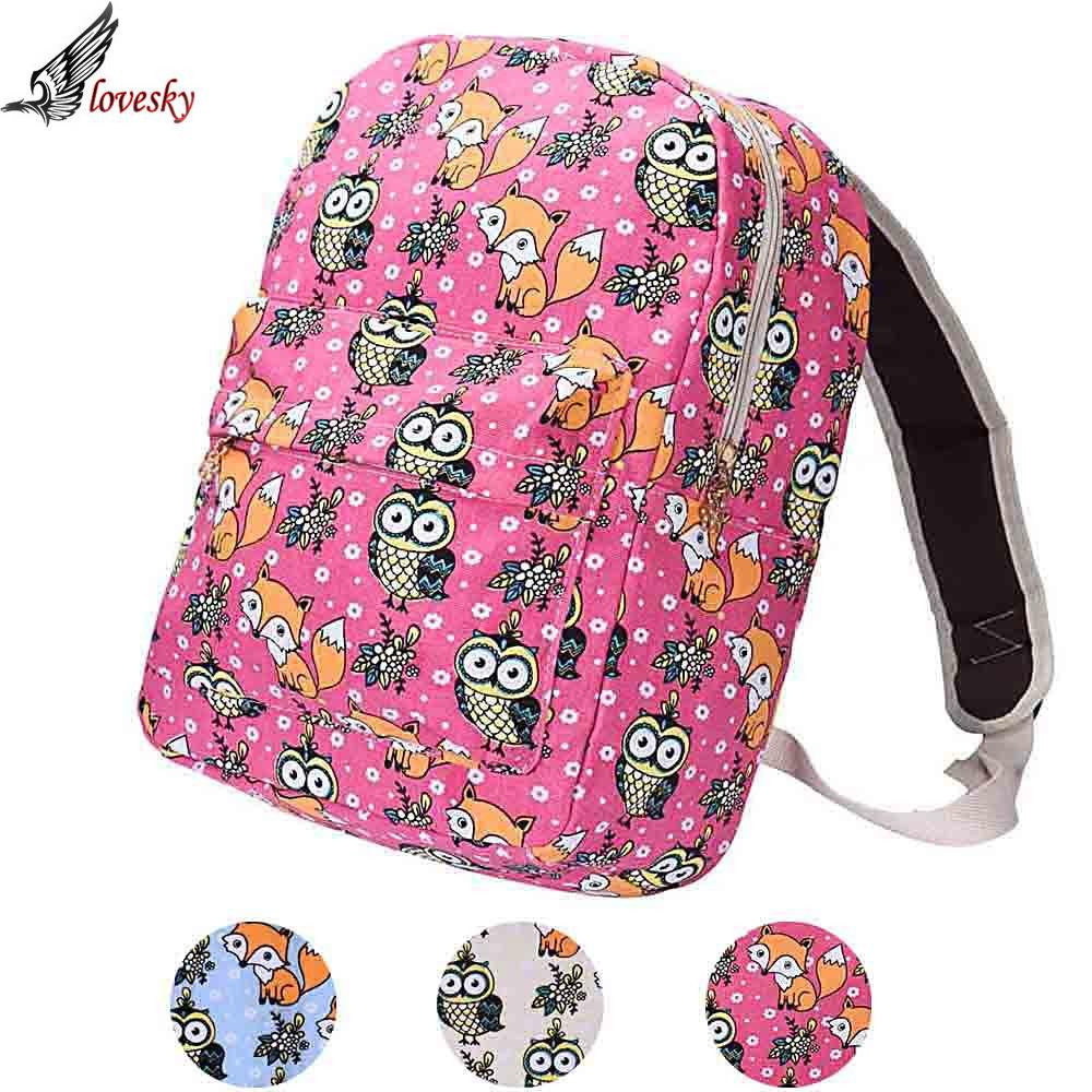 Forward Backpack 3 Colors Casual Canvas Owl Rucksack Backpack School Book Travel Rucksacks  ILML