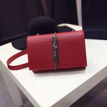 Forward Women Girl Leather Mini Small Feather Metal Chain Shoulder Bag Messenger  ILML