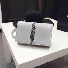 Forward Women Girl Leather Mini Small Feather Metal Chain Shoulder Bag Messenger  ILML