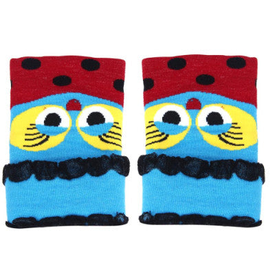 Forward Women Wool Warmer Owl Knitted Mitten Half-finger Gloves Fast Shipping ILML