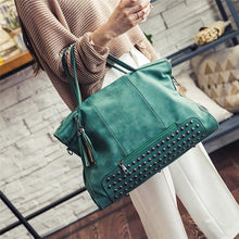 Forward Women Rivet Crossbody Tassel Bag Frosted Messenger Bag Large Capacity ILML