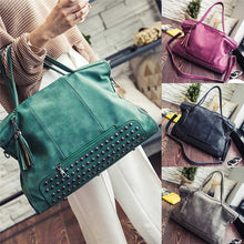 Forward Women Rivet Crossbody Tassel Bag Frosted Messenger Bag Large Capacity ILML