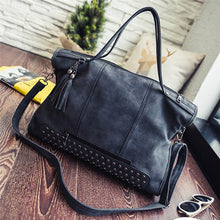 Forward Women Rivet Crossbody Tassel Bag Frosted Messenger Bag Large Capacity ILML