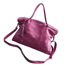 Forward Women Rivet Crossbody Tassel Bag Frosted Messenger Bag Large Capacity ILML