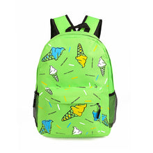 Forward Campus Cy Colors Women Girls Double-Shoulder Sweet Ice Cream Canvas Zipper Backpack Schoolbag  ILML