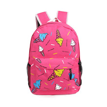 Forward Campus Cy Colors Women Girls Double-Shoulder Sweet Ice Cream Canvas Zipper Backpack Schoolbag  ILML