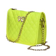 Forward Women Solid Bow PU leather Chains Shoulder Bags Tote Purse Leather Messenger Hobo Bag ILML