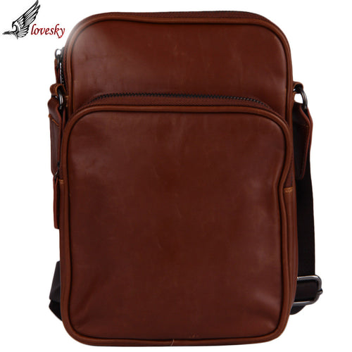Forward Man Messenger Bag PU Leather Men Bags Casual Vintage School Shoulder Travel  ILML