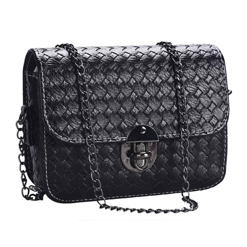 Forward Girl Small Leather Woven Pattern Shoulder Hbag Messenger Mini Bag  ILML