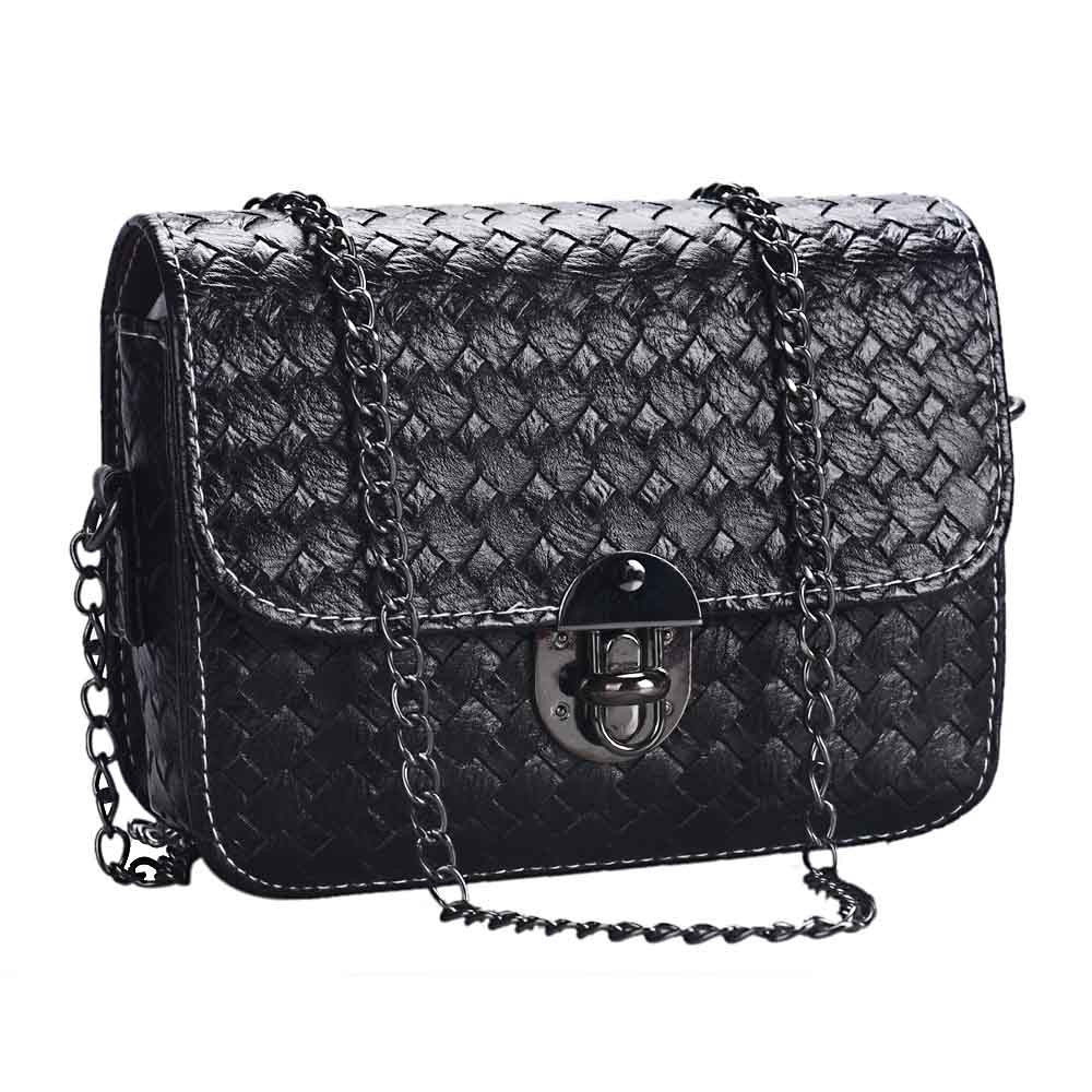 Forward Girl Small Leather Woven Pattern Shoulder Hbag Messenger Mini Bag  ILML