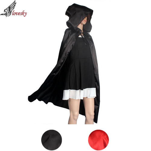 Forward Hooded Cloak Coat Wicca Robe Medieval Shawl Halloween Party  ILML
