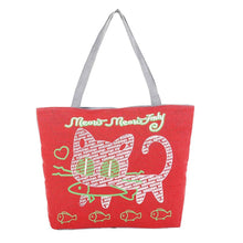 Forward Girl Women Cute Cartoon Cat Bags Shoulder Bag Canvas Casual Hbag ILML