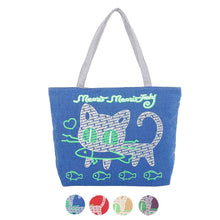 Forward Girl Women Cute Cartoon Cat Bags Shoulder Bag Canvas Casual Hbag ILML